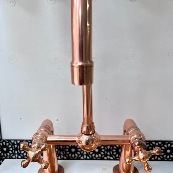 Unlacquered Brass Kitchen Faucet - Solid Brass Kitchen Sink Faucet - Kitchen Fau - Picture 4 of 4